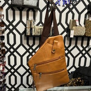 Brown Leather Crossbody Bag